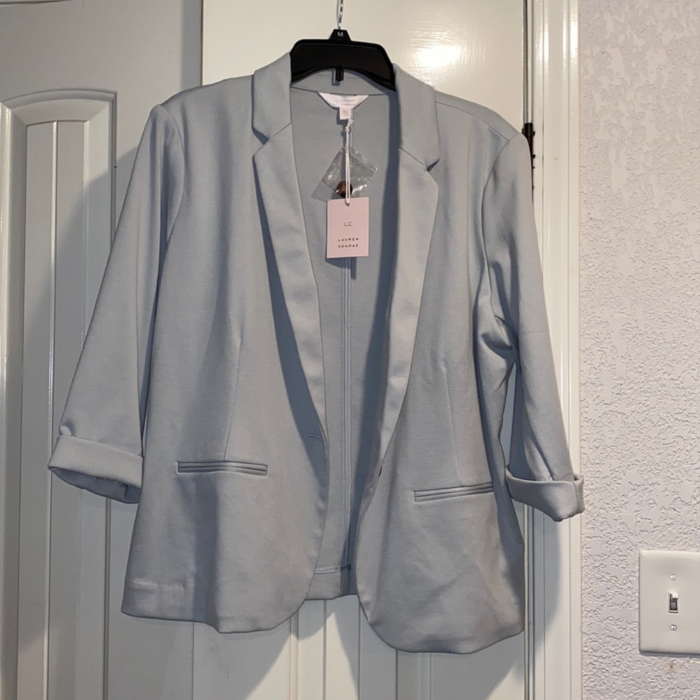 Lauren Conrad 3/4 sleeve light blue Blazer Sz XL NWT